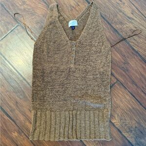 Universal Thread V-Neck Brown Sweater top